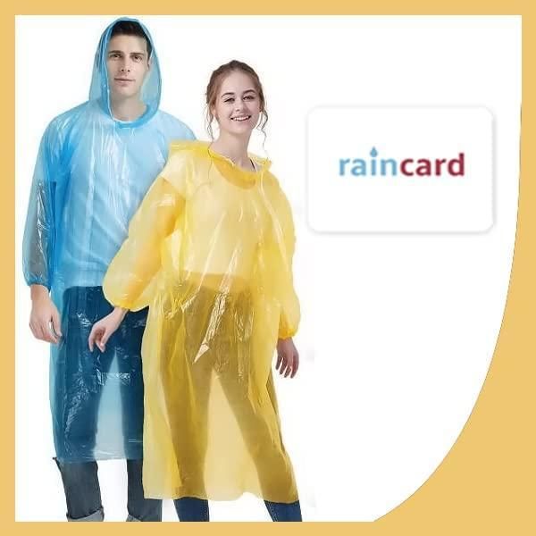 Rain Card Rain Coat for Adults (Set of 5) Multicolour